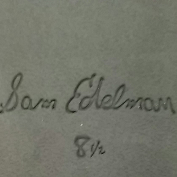 📣 Sam Edleman Clive Black Suede Boots👢Signature Logo Hardware Size 8.5 🆕 😍 - Picture 6 of 10